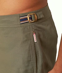 Bulldog Linen-Blend Tape Swim Shorts