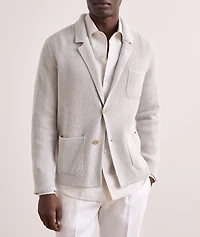 Cashmere-Cotton Knit Cardigan