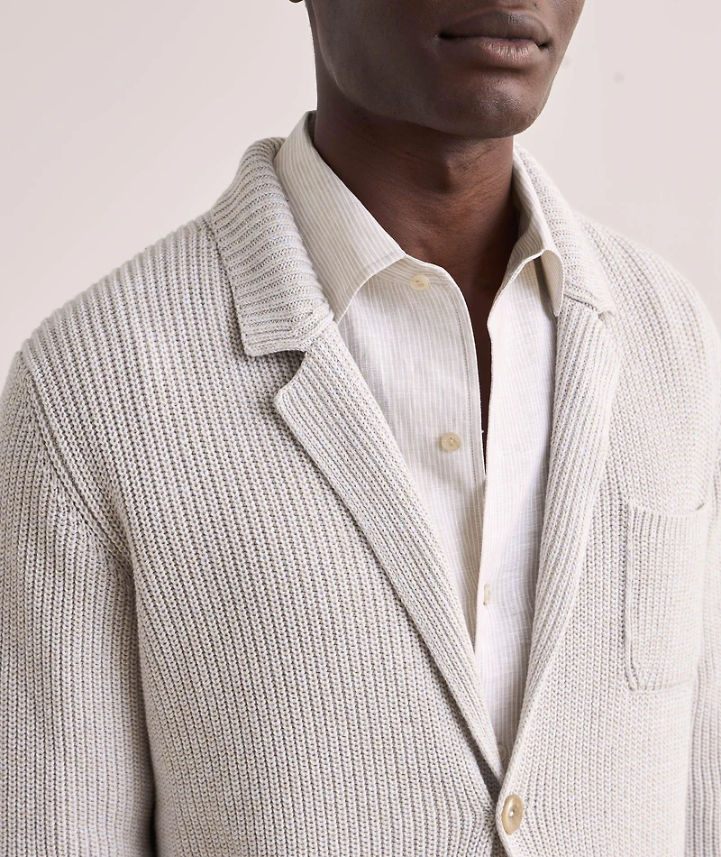 Cashmere-Cotton Knit Cardigan