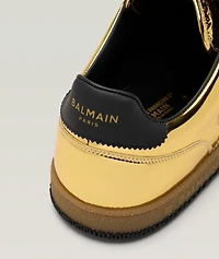 Swan Mirror-Effect Leather Sneakers