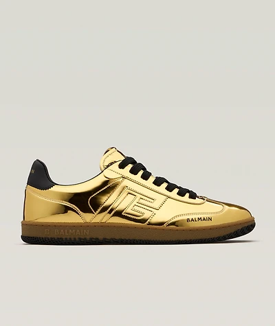 Swan Mirror-Effect Leather Sneakers