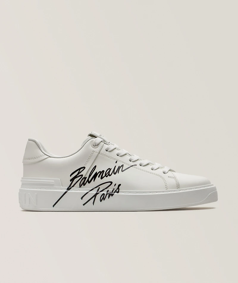 Script Logo Leather B-Court Sneakers