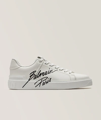 Script Logo Leather B-Court Sneakers
