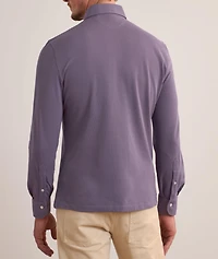 Cotton Piqué Long-Sleeve Polo