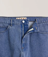 Wide-Leg Denim Jeans
