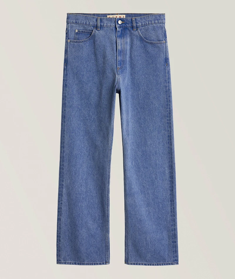 Wide-Leg Denim Jeans