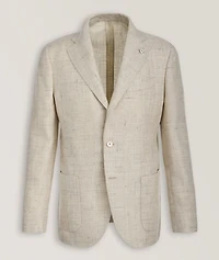 Mélange Linen-Wool Sport Jacket