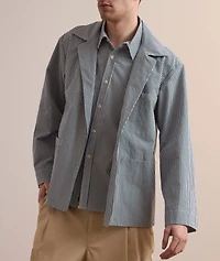 Layered Pinstripe Jacket