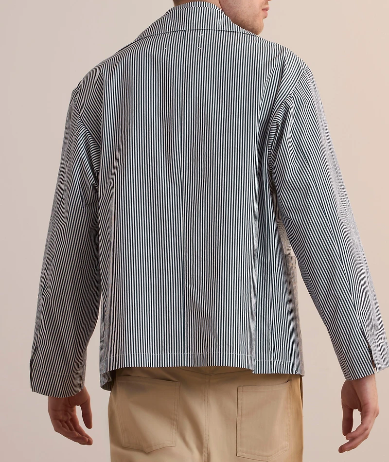 Layered Pinstripe Jacket