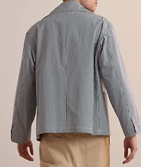 Layered Pinstripe Jacket