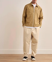 Cotton Poplin Zip-Up Overshirt
