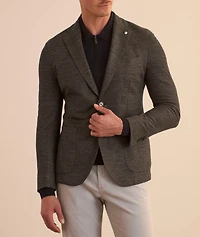 Woven Mélange Cotton-Linen Sport Jacket