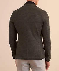 Woven Mélange Cotton-Linen Sport Jacket