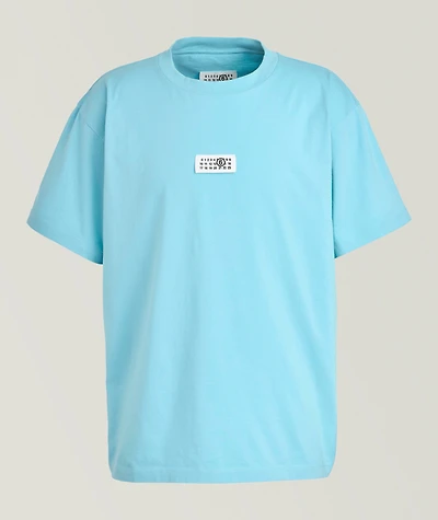 Oversized Logo Label Cotton T-Shirt