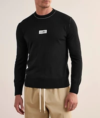 Contrast Tipped Virgin Wool-Blend Sweater