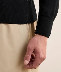 Contrast Tipped Virgin Wool-Blend Sweater