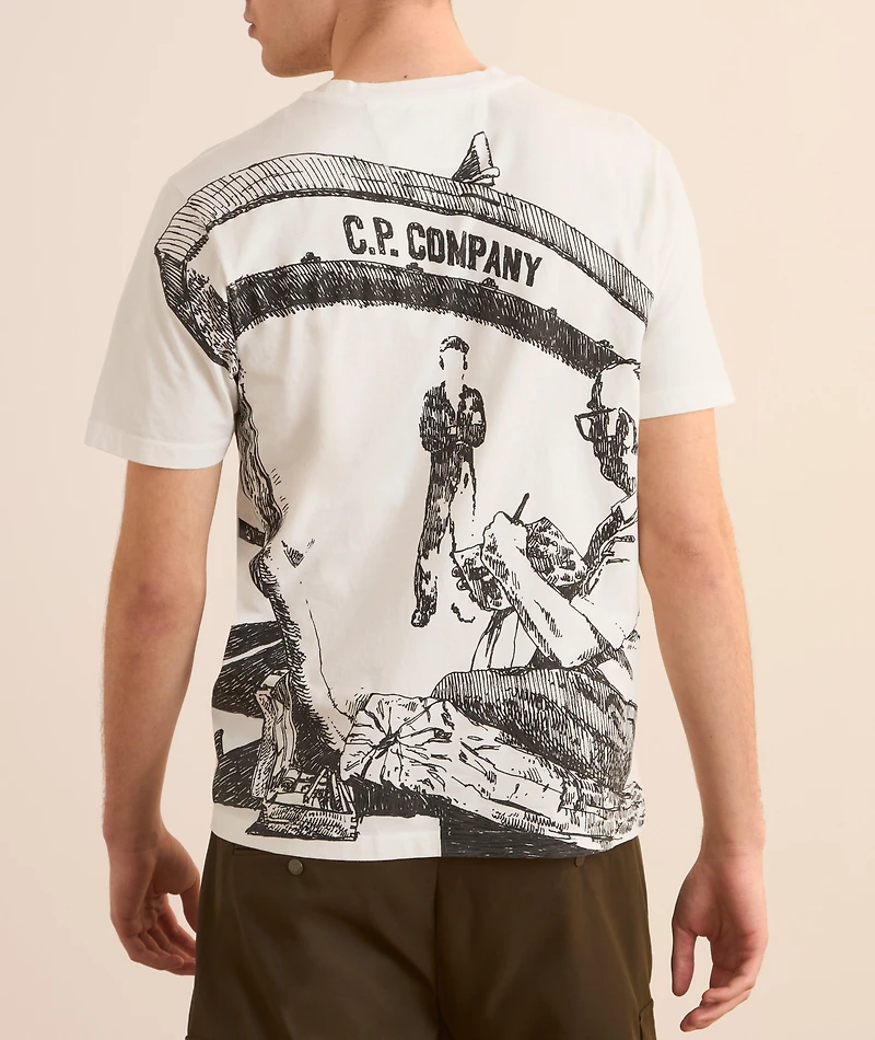 Back Graphic Print Cotton T-Shirt