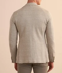 Houndstooth Cotton-Linen Sport Jacket
