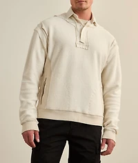 Distressed Effect Appliqué Polo Sweatshirt