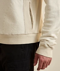 Distressed Effect Appliqué Polo Sweatshirt