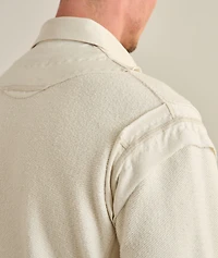 Distressed Effect Appliqué Polo Sweatshirt