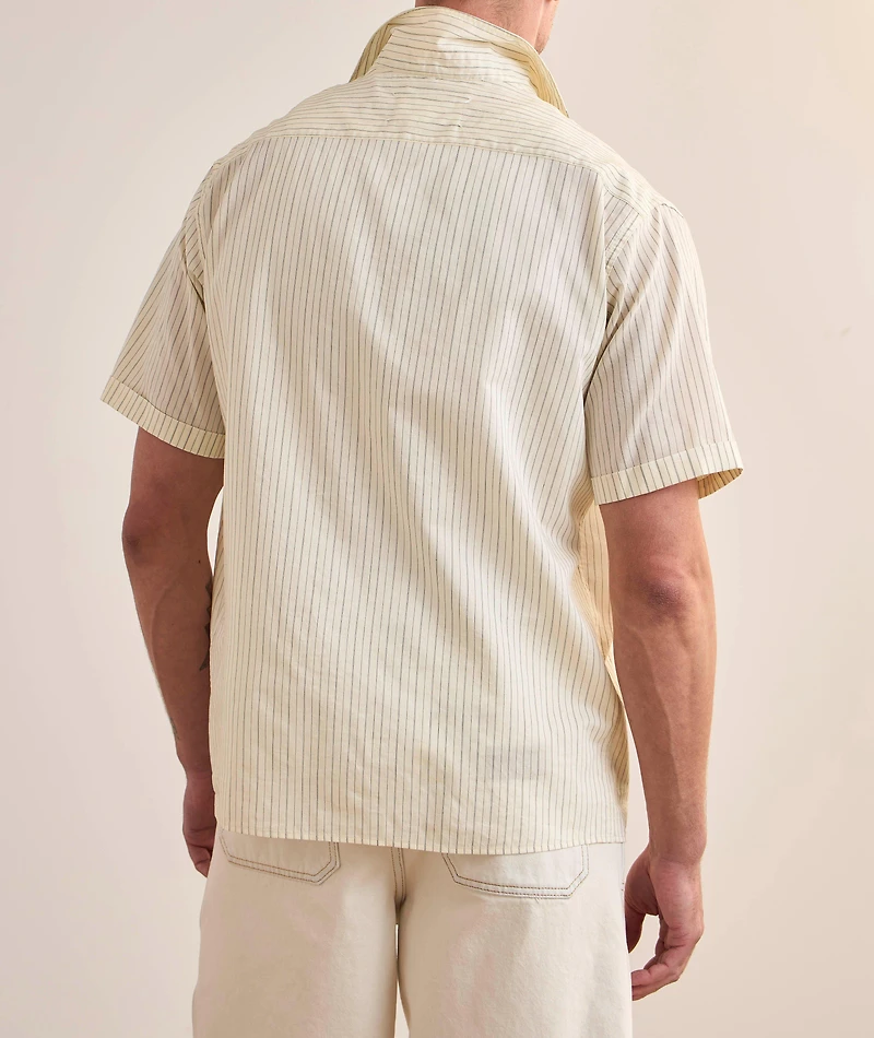 Striped Cotton-Silk Camp Shirt