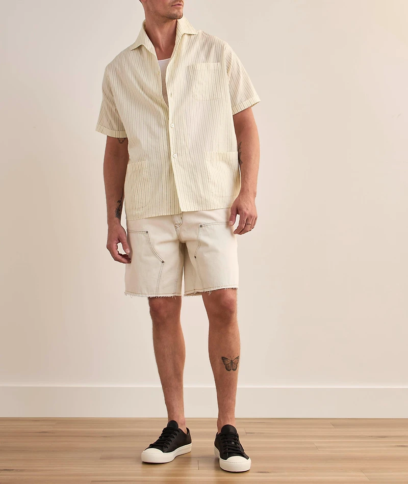 Striped Cotton-Silk Camp Shirt