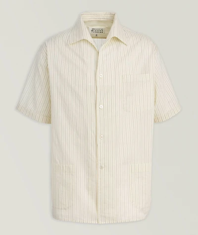 Striped Cotton-Silk Camp Shirt