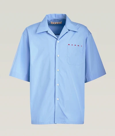 Logo Pocket Cotton Camp Shirt