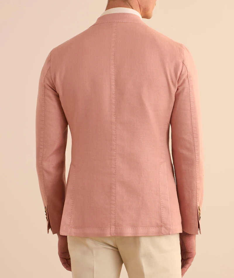 Herringbone Linen-Cotton Sport Jacket