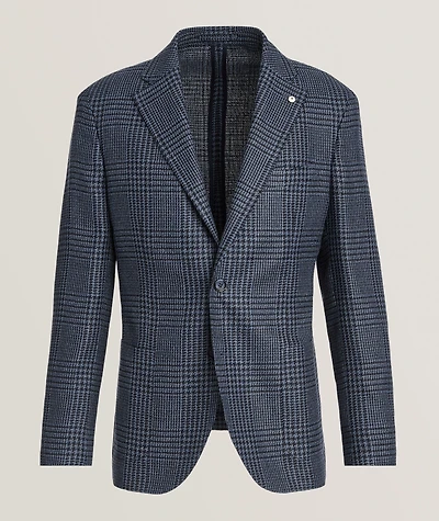 Houndstooth Wool-Blend Sport Jacket