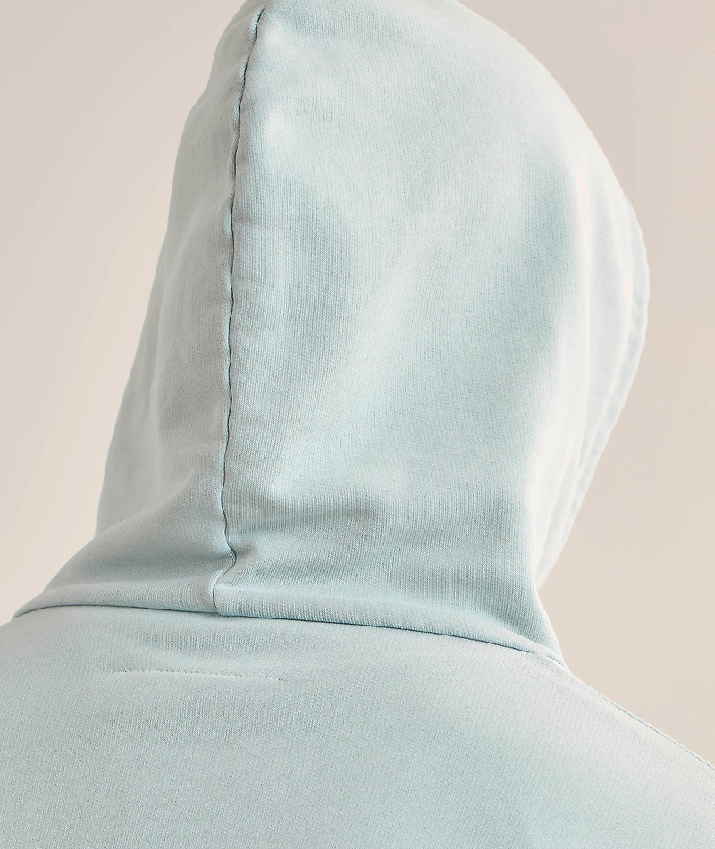 Logo Label Cotton Hooded Sweatshirt