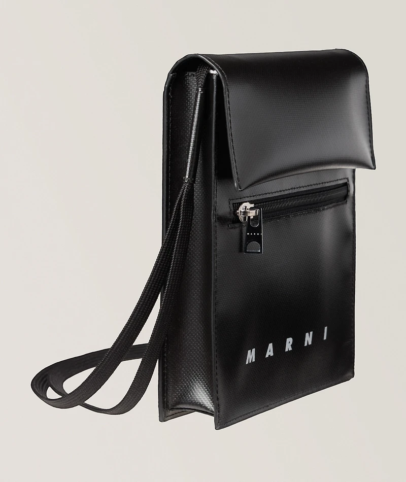 Faux Leather Pouch Bag 