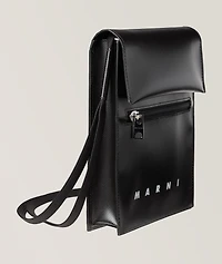 Faux Leather Pouch Bag 