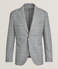 Plaid Silk-Wool Sport Jacket