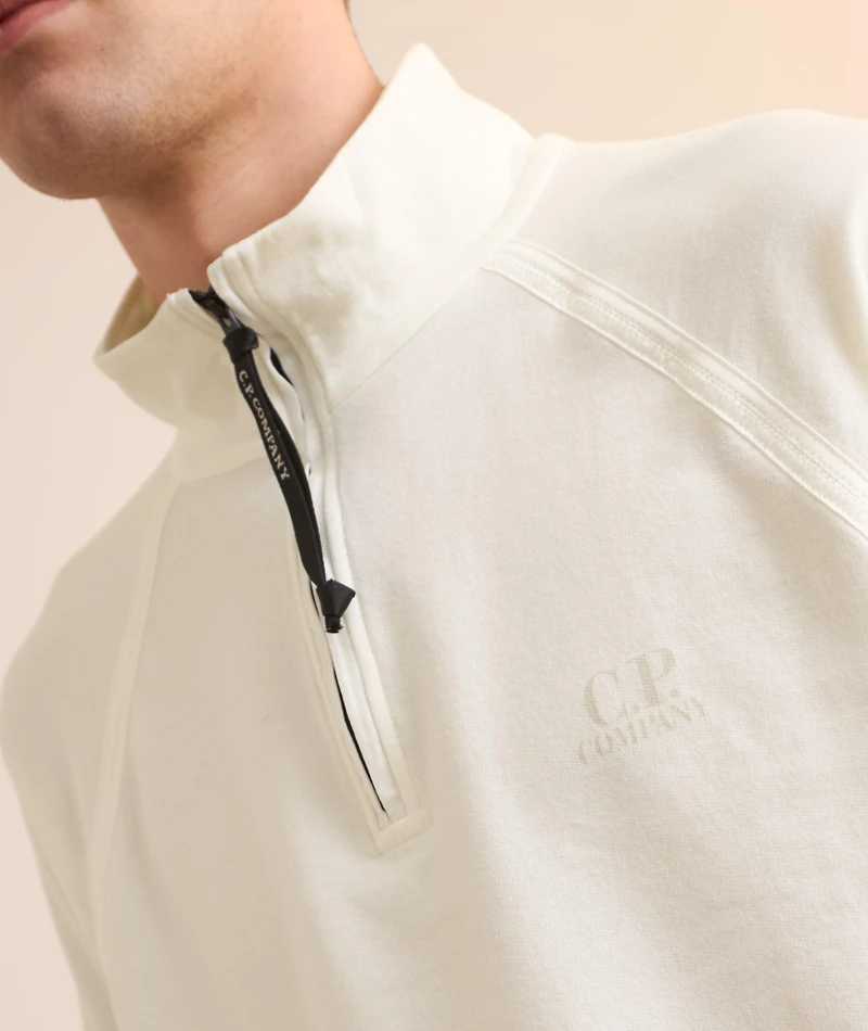 Fleece Cotton Quarter-Zip Sweater