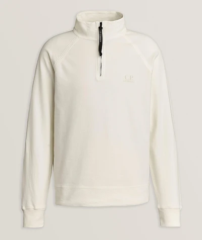 Fleece Cotton Quarter-Zip Sweater