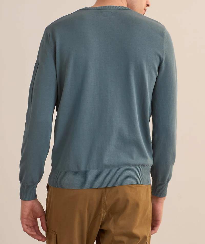 Cotton Crepe Knit Sweater