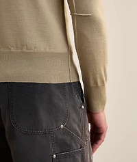 Contrast Tipped Virgin Wool-Blend Cardigan