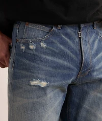 Straight Leg Distressed Jeans