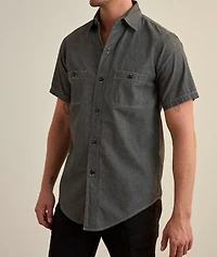 Back Stitch Cotton Denim Shirt