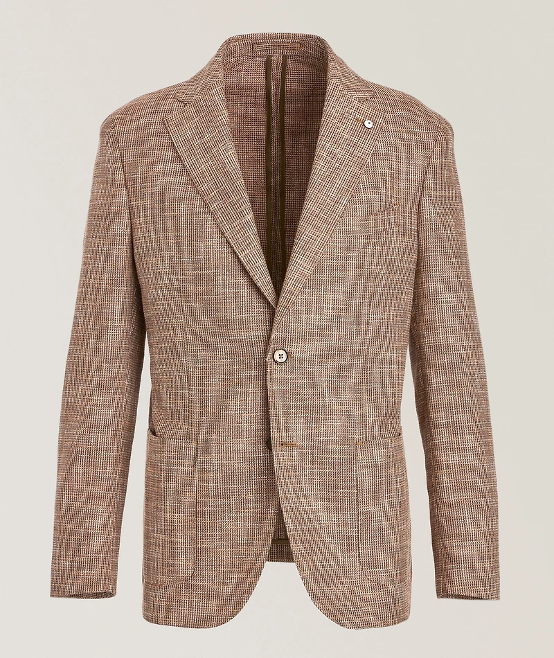 Woven Cotton-Linen-Wool Sport Jacket