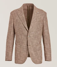 Woven Cotton-Linen-Wool Sport Jacket