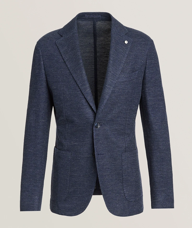 Linen-Cotton Jersey Sport Jacket
