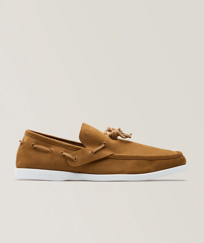 Nubuck Leather Boat Loafers