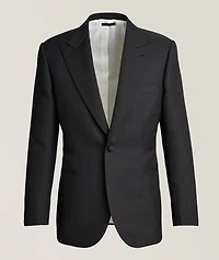 Basketweave Silk-Wool Cocktail Jacket