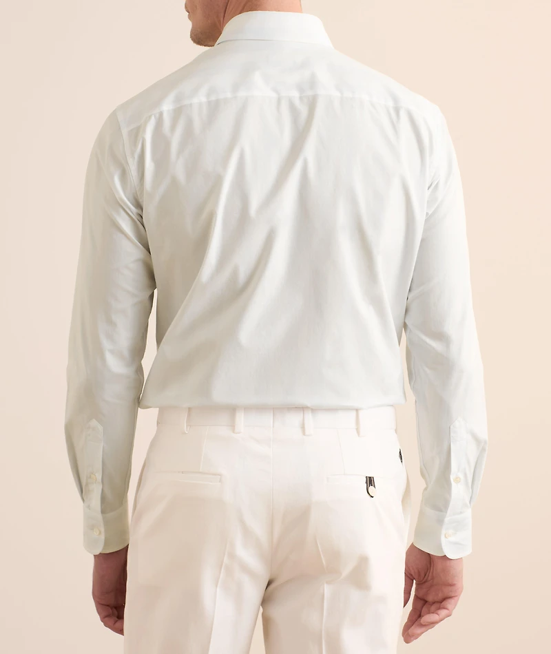 Striped Hidden Button-Down Cotton Shirt