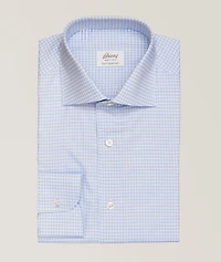 Cotton Micro-Check Twill Dress Shirt