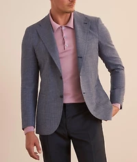 Amalfi Micro-Check Wool-Silk-Linen Sport Jacket