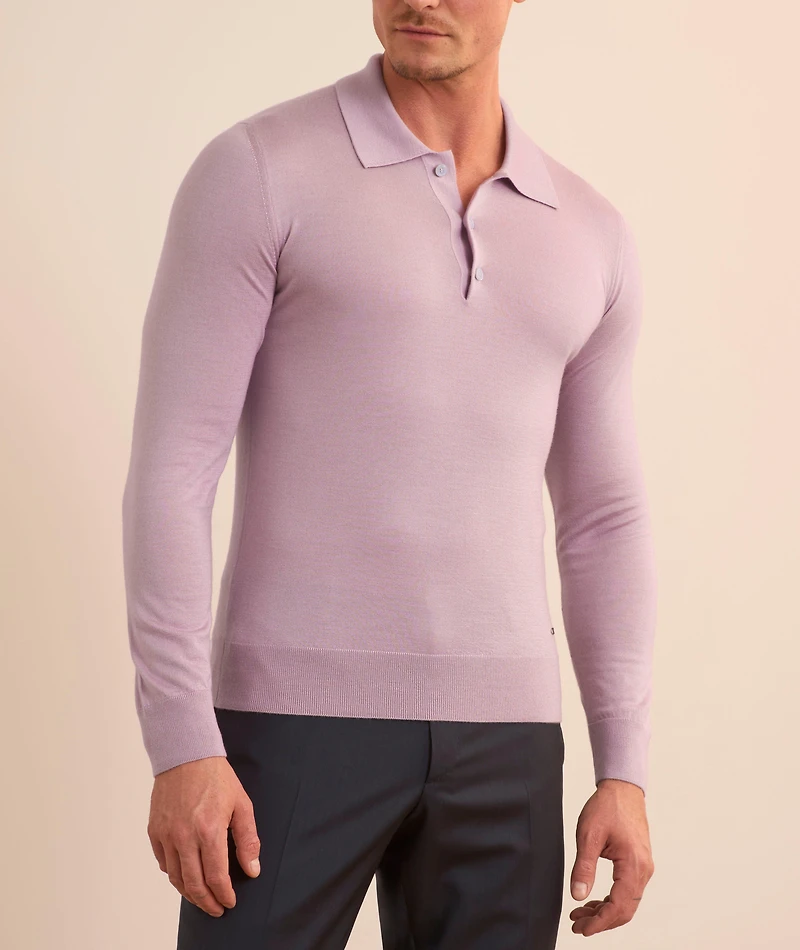 Cashmere-Silk Knit Polo